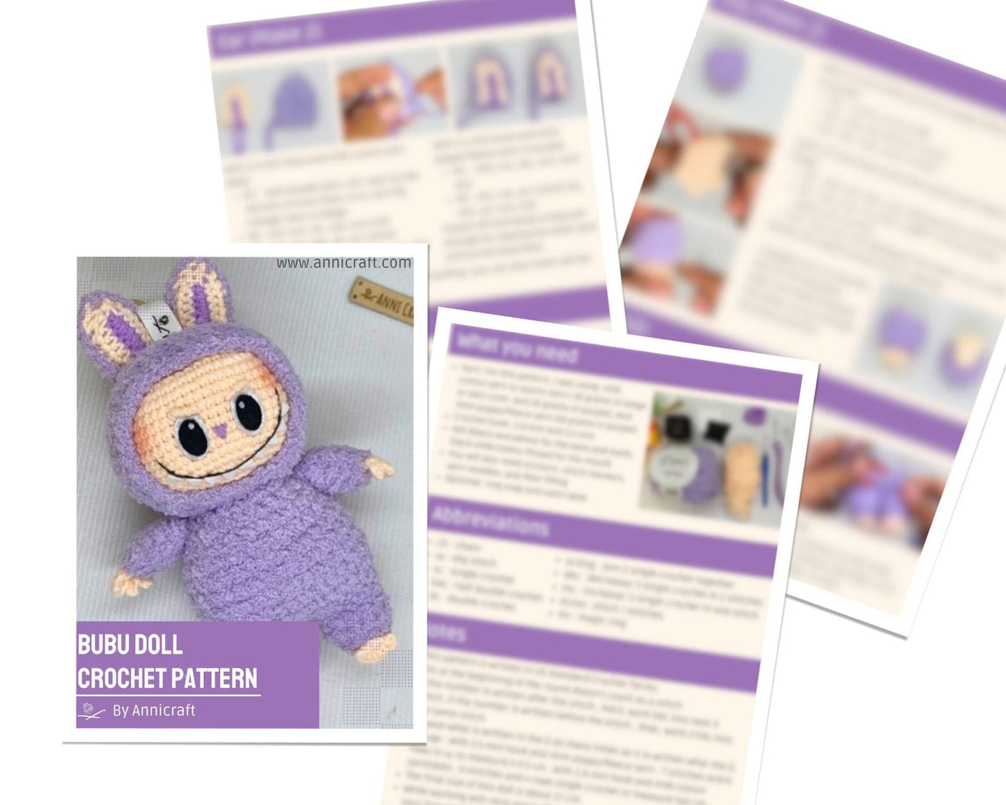 🧶 Bubu Doll Crochet Pattern – Cute Monsters Series (Digital Download)
