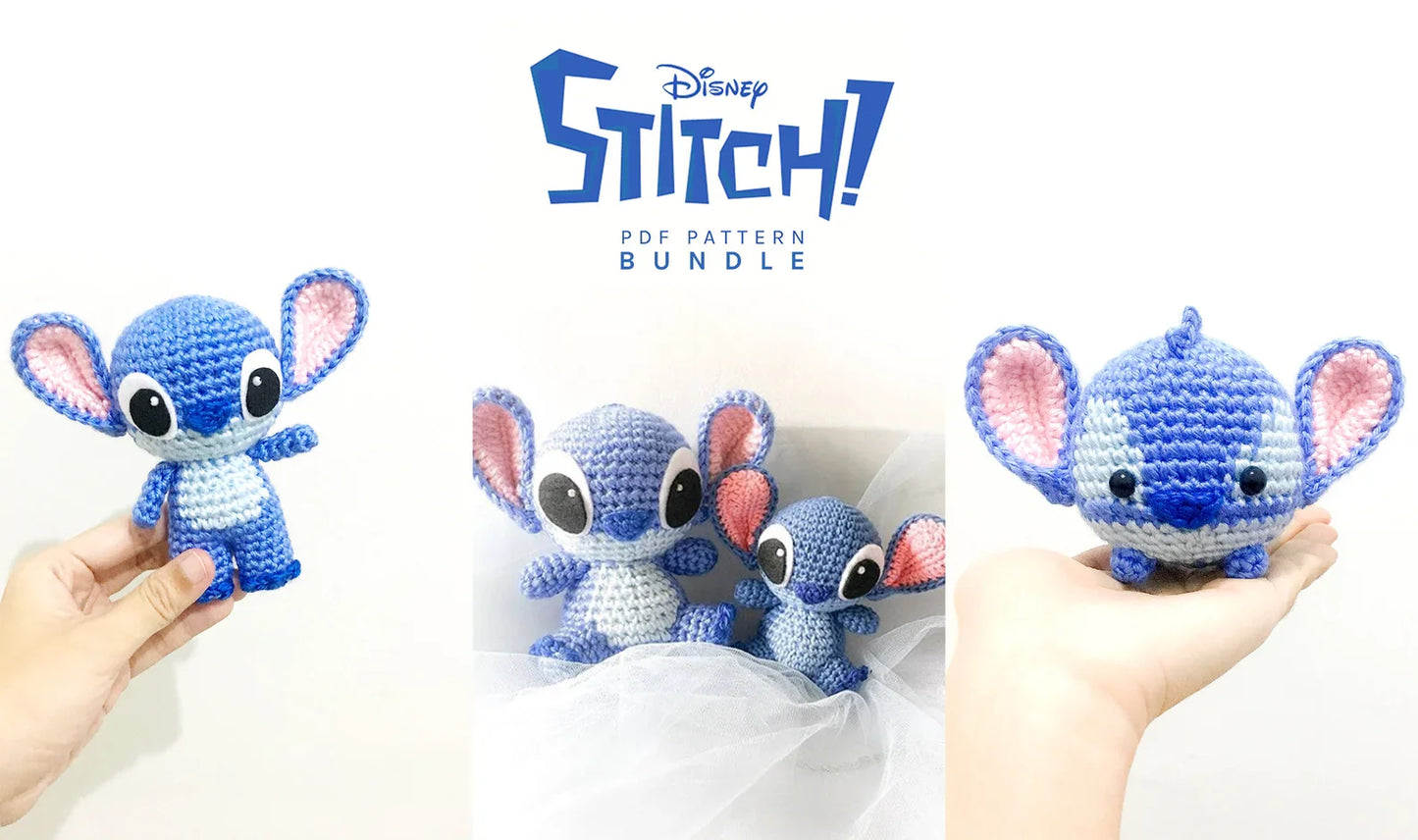 💙 Stitch Crochet Pattern – Cute Alien Amigurumi (Digital PDF)